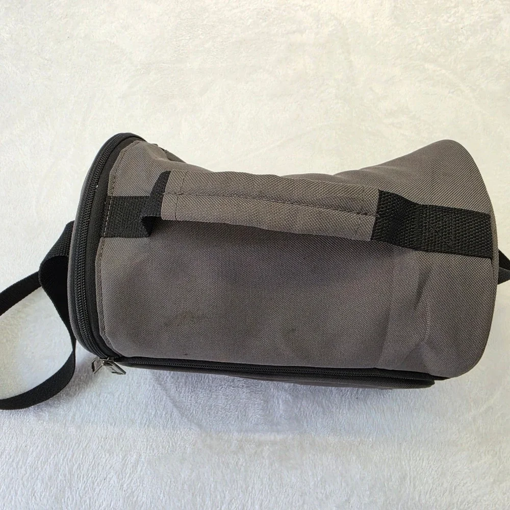 Carhartt Insulated Lunch Cooler Bag Charcoal Gray Dual Compartment Strap